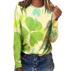 Crew Neck Long Sleeve Tops