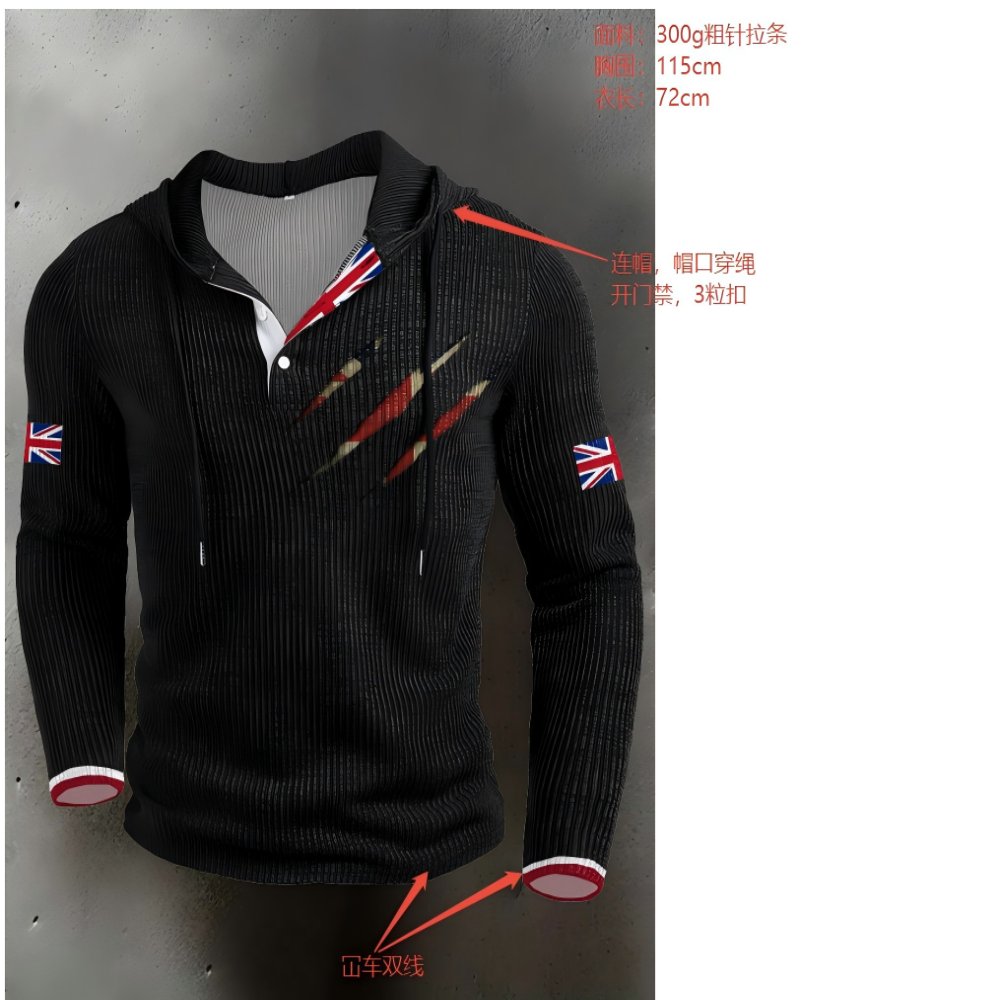 Men's Crew Neck Long Sleeve Tops Men's ApparelHoodie
