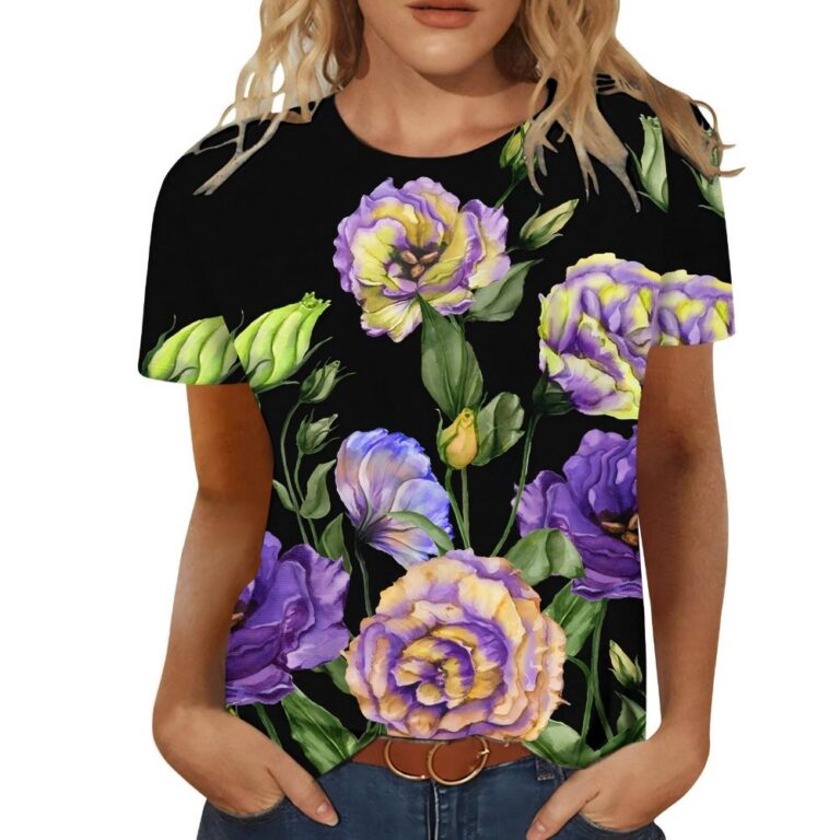 Women's Clothing Women's Crew Neck Short Sleeve Apparel