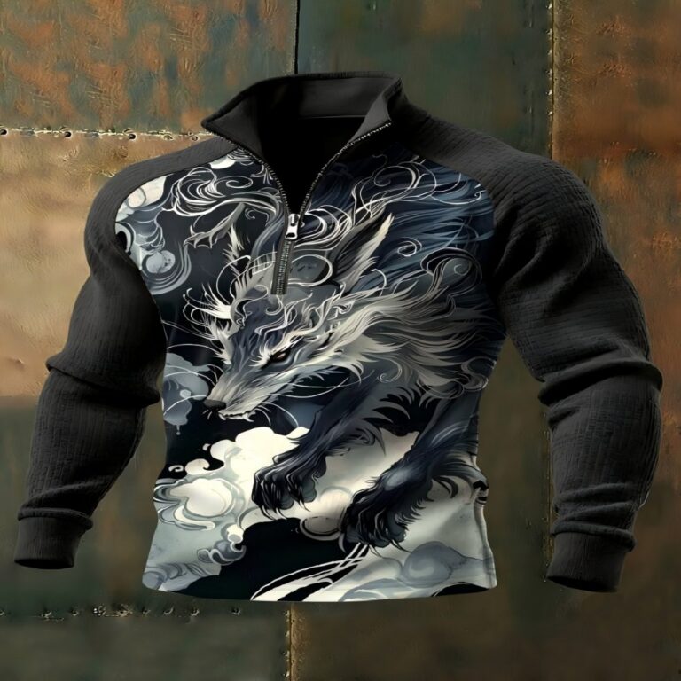 Men's Crew Neck Long Sleeve Tops Men's Stand Collar Raglan Long Sleeve 35 Apparel