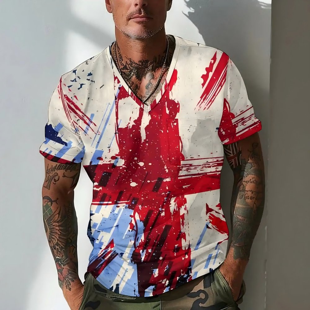 Men's Short Sleeve T-Shirts Men's V-Neck Short Sleeve 47 Apparel