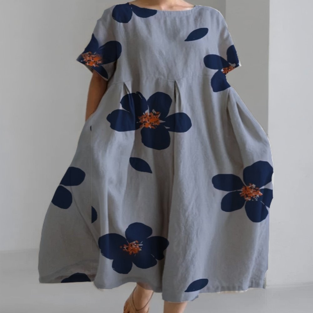 Short Sleeve Maxi Dresses Short Sleeve Loose Fit Dress